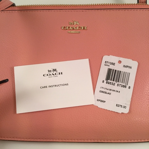 COACH NEW Blush Pink Crossbody Purse Leather - Picture 3 of 8